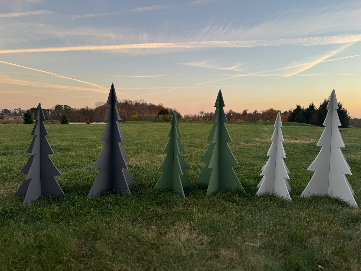 Wooden Dimensional Christmas Trees