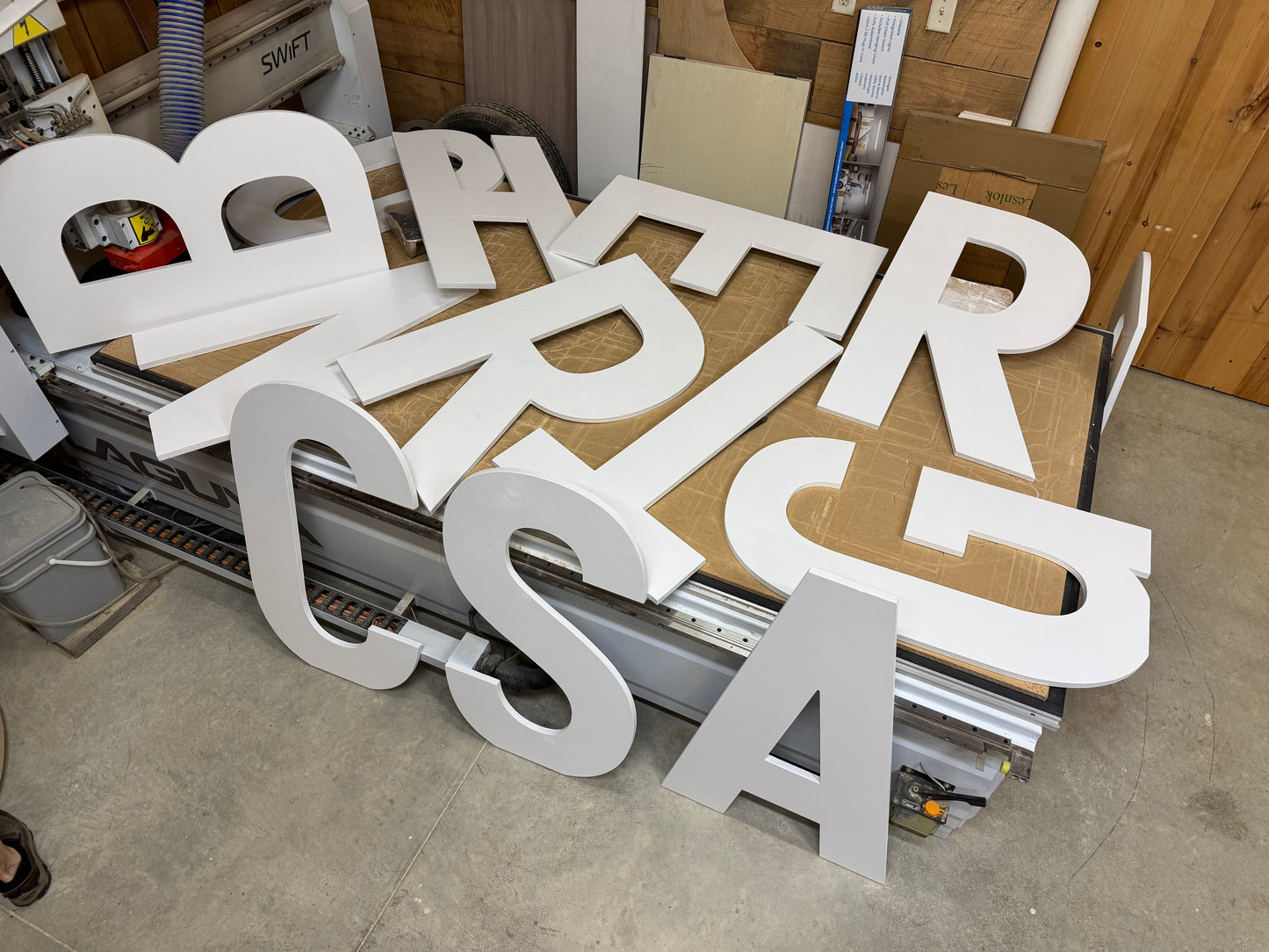 One dimensional letters