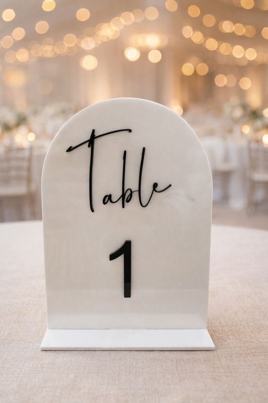 Wedding table numbers