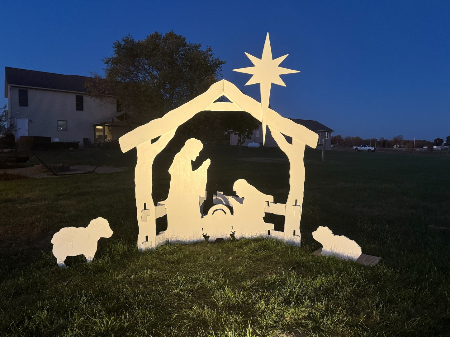 Yard Nativity Scene