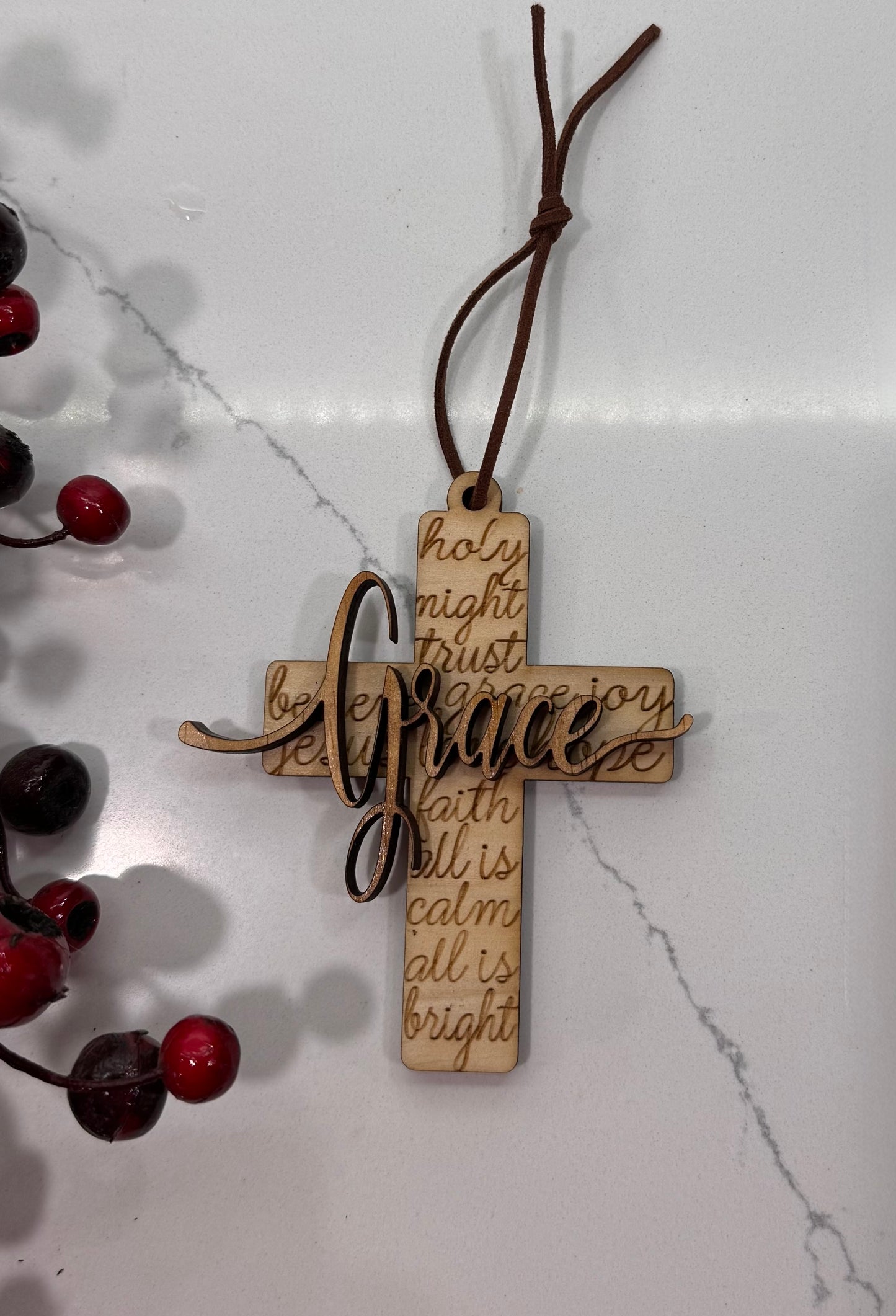 Cross Christmas Ornament