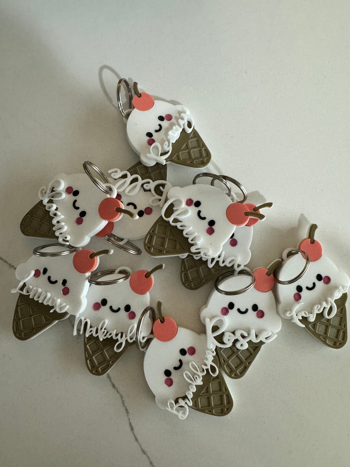 Ice Cream Cone Bag Tag