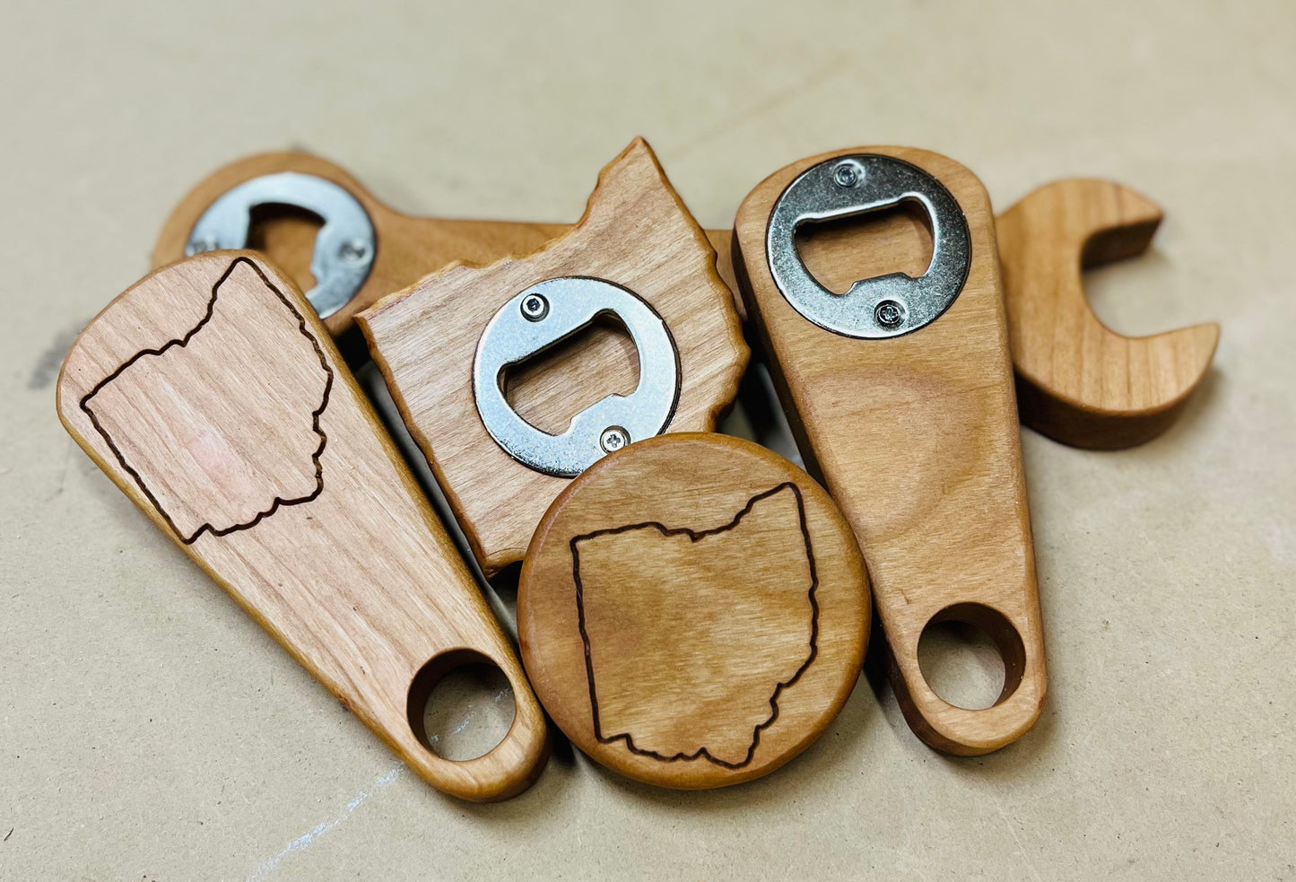 Custom Wood Bottle openers